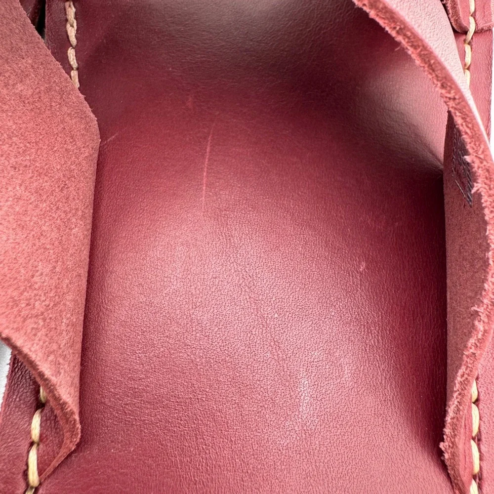 Portland Leather Sandals Roma Cross Strap Womens US 8.5 /EU 39 Red Marsala Boho